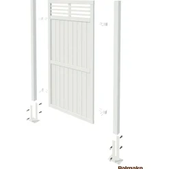 Aitaelementti Palmako Nina3 GYVPI 900x1800mm painekyllästetty harmaa, 5kpl/pkt