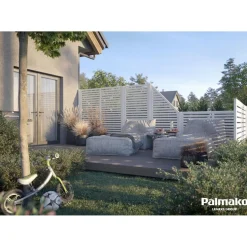 Aitaelementti Palmako Nina1 WTPNT 1800x1800mm valkoinen, 5kpl/pkt