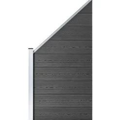 Aitapaneelisarja WPC  619x(105-186) cm musta