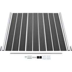 Aitapaneelisarja WPC 699x186 cm musta
