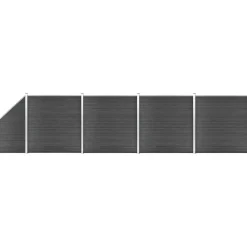 Aitapaneelisarja WPC  792 x(105-186) cm musta