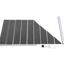 Aitapaneelisarja WPC 965 x(105-186) cm musta
