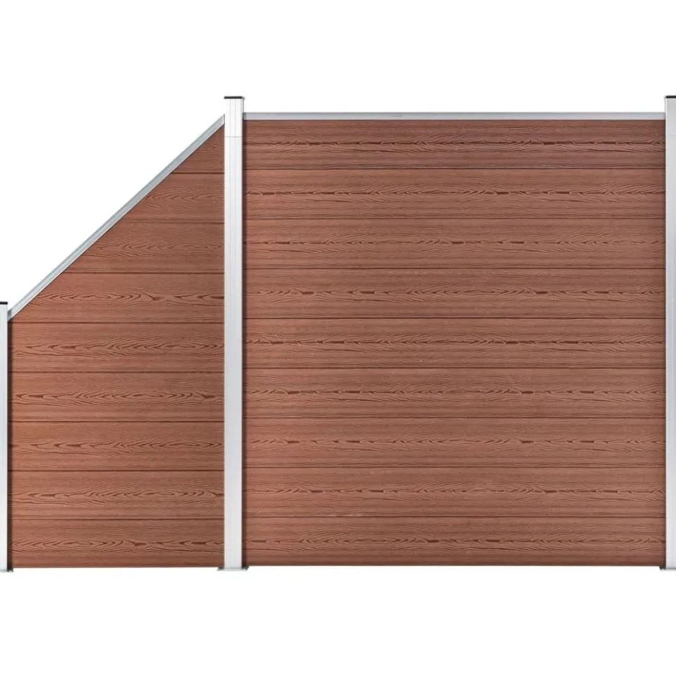 Aitasarja 1 neliöpaneeli + 1 vinopaneeli WPC 273x186 cm ruskea