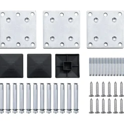Aitatolpat 185cm, alumiini, tummanharmaa, eri pakkauskokoja