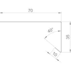 Alavesipelti Keraplast Pural 70x35mm, 3.0m, valkoinen
