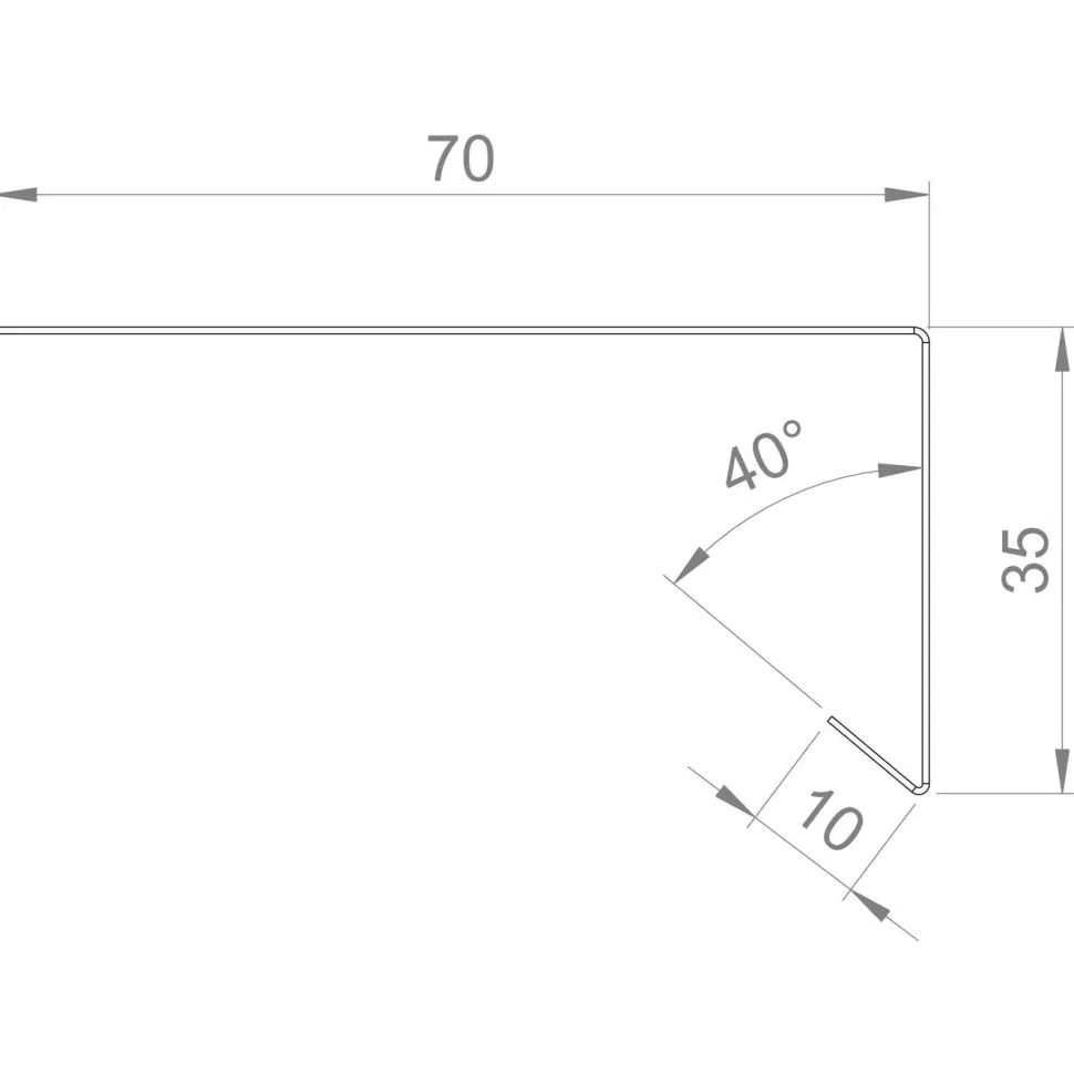 Alavesipelti Keraplast Pural 70x35mm, 3.0m, valkoinen