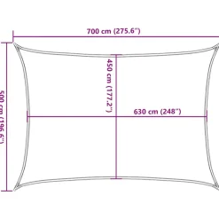 Aurinkopurje, 160 g/m² HDPE, eri värejä ja kokoja (16419)