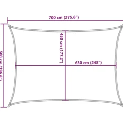 Aurinkopurje, 160 g/m² HDPE, eri värejä ja kokoja (16419)