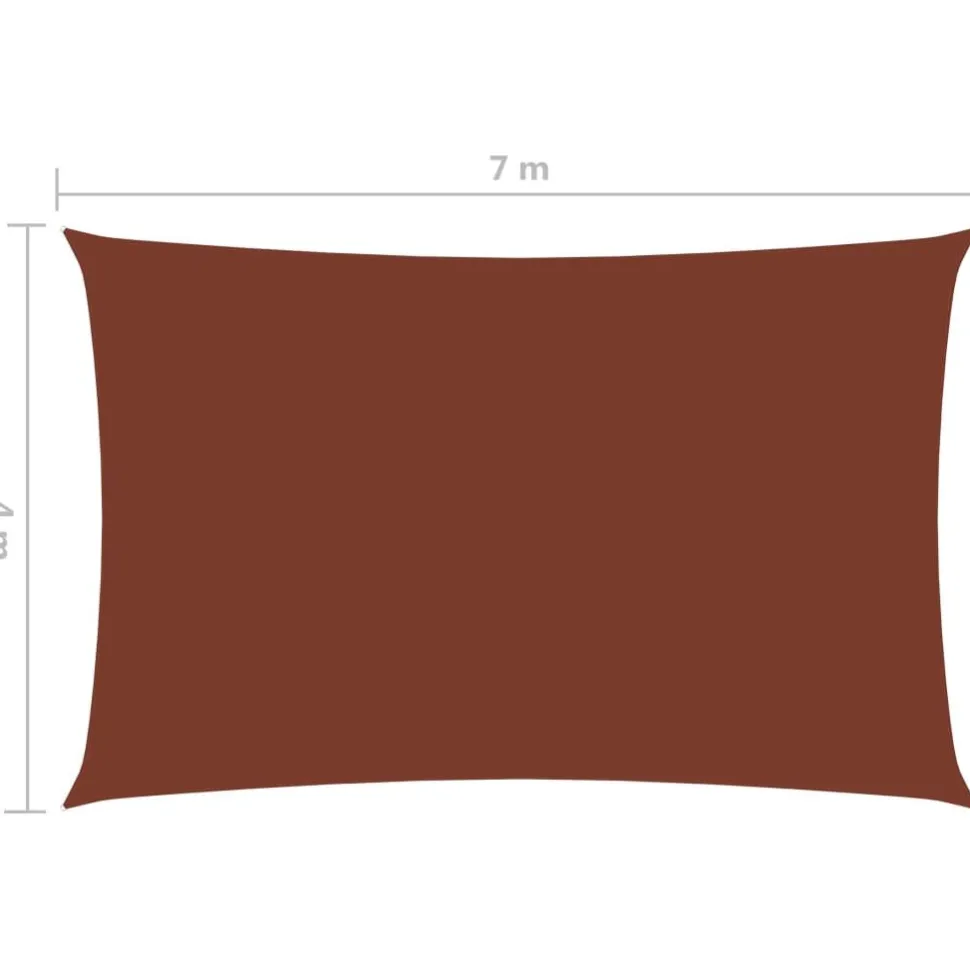 Aurinkopurje Oxford kangas suorakaide 4x7 m terrakotta