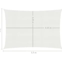 Aurinkopurje suorakulma, HDPE, 160g/m², eri kokoja ja värejä