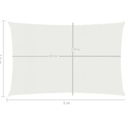 Aurinkopurje suorakulma, HDPE, 160g/m², eri kokoja ja värejä