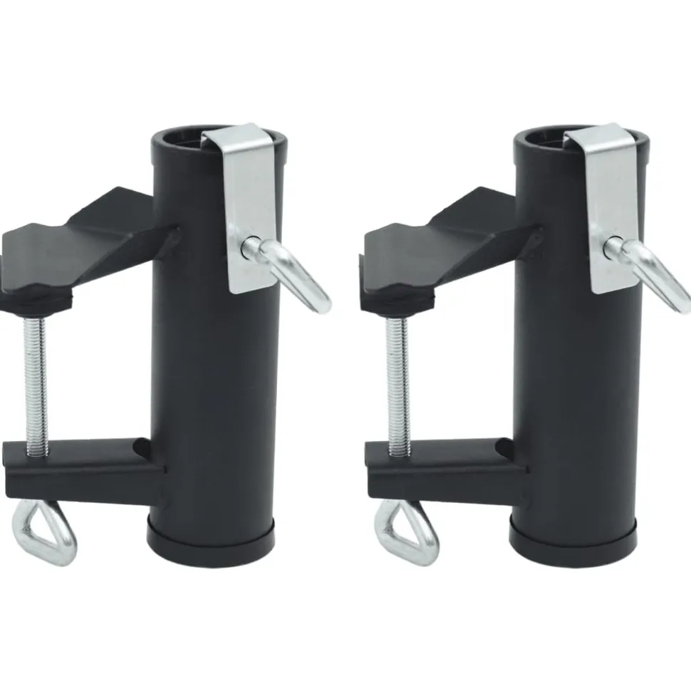 Aurinkovarjon kiinnikkeet parvekkeelle 2 kpl 25-38 mm teräs (03383)