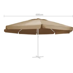 Aurinkovarjon vaihtokangas harmaanruskea 600 cm (12549)