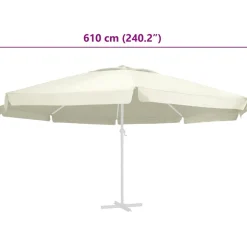 Aurinkovarjon vaihtokangas hiekka 600 cm (12546)