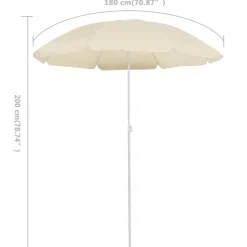 Aurinkovarjo terästanko 180 cm sininen
