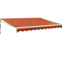 Automaattisesti sisäänkelattava markiisi oranssirusk. 3,5x2,5 m