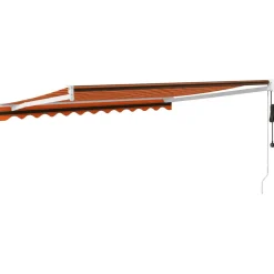 Automaattisesti sisäänkelattava markiisi oranssirusk. 3,5x2,5 m