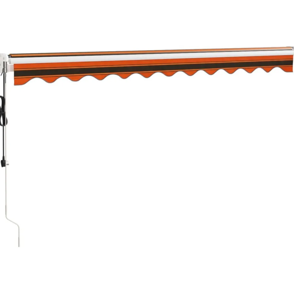 Automaattisesti sisäänkelattava markiisi oranssirusk. 3,5x2,5 m