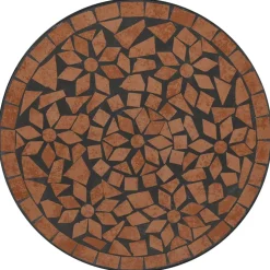 bistropöytäsarja Mosaiikki sinivalkoinen rauta ja keramiikka (16353)