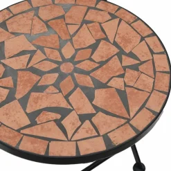 bistropöytäsarja Mosaiikki sinivalkoinen rauta ja keramiikka (16353)