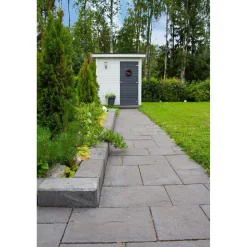 Citymuurikivi Lakka lohko/sileä kulma, musta 360x180x150mm