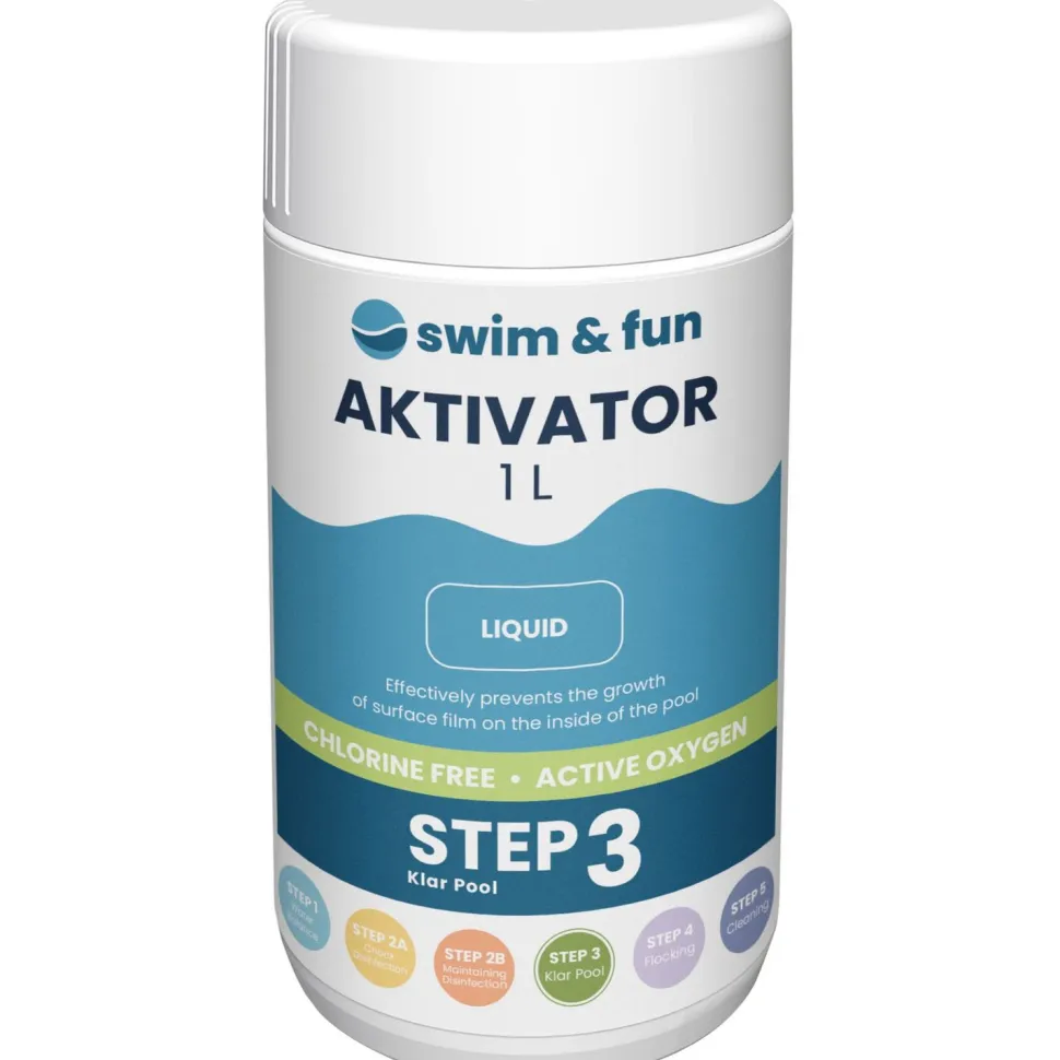 Desinfiointitehostin Swim & Fun Aktivator 1 l aktiivihapelle