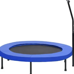 Fitness trampoliini kahvalla ja turvatyynyllä 122cm