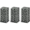 Gabion-/kivikorisarja 3kpl galvanoitu vaijeri 25x25x50cm