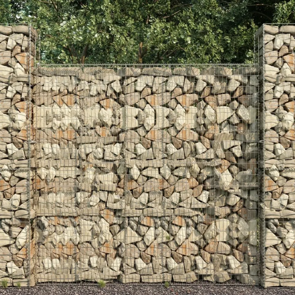Gabionseinä kannella galvanoitu teräs 600x50x200cm