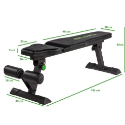 Harjoittelupenkki Tunturi FB80 Flat Bench kokoontaitettava max. 150 kg