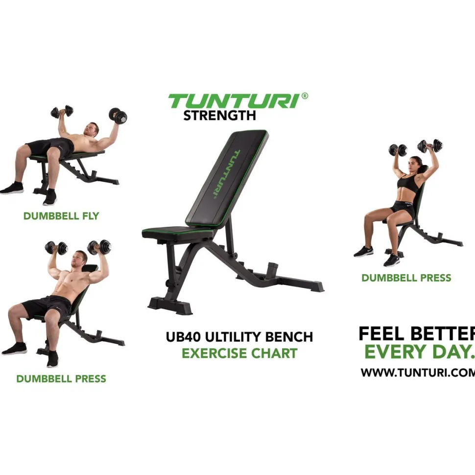 Harjoittelupenkki Tunturi UB40 Utility Bench max. 200 kg