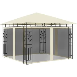 Huvimaja hyttysverkko ja LED-valonauhat 3x3x2,73 m kerma