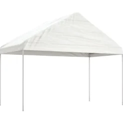 Huvimaja katolla valkoinen 13,38x4,08x3,22 m polyeteeni