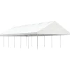 Huvimaja katolla valkoinen 13,38x5,88x3,75 m polyeteeni