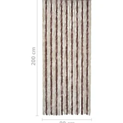 Hyönteisverho beige ja vaaleanruskea 90x200 cm chenille