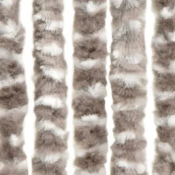 Hyönteisverho harmaanruskea ja valkoinen 90x220 cm chenille