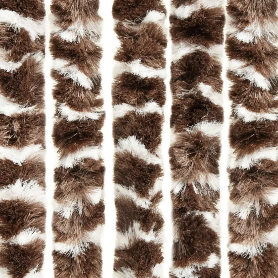 Hyönteisverho ruskea ja valkoinen 90x220 cm chenille