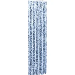 Hyönteisverho sininen, valkoinen ja hopea 56x185 cm Chenille