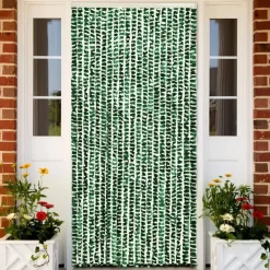 Hyönteisverho vihreä ja valkoinen 56x185 cm chenille