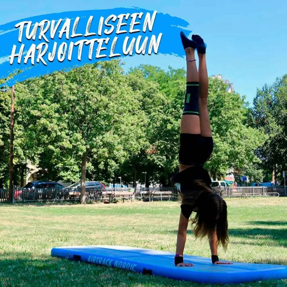 Ilmavolttipatja Airtrack Nordic Deluxe Wide sininen eri kokoja