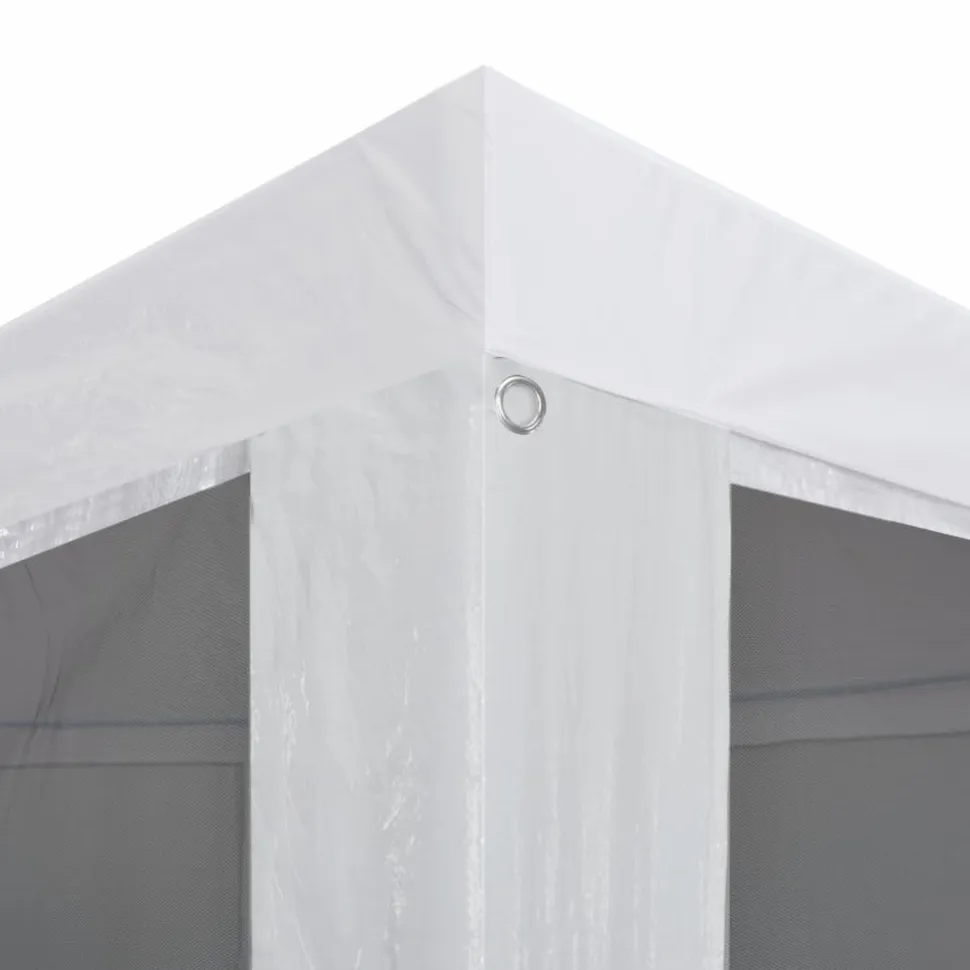 Juhlateltta 8 verkkosivuseinää 9x3m valkoinen