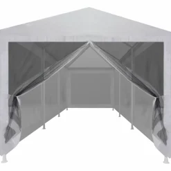 Juhlateltta 8 verkkosivuseinää 9x3m valkoinen