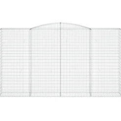 Kaareva kivikori 200x50x40/60 cm galvanoitu rauta