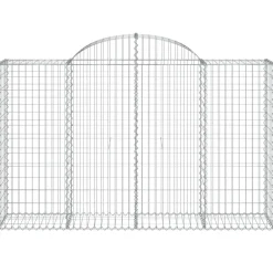 Kaareva kivikori 200x50x40/60 cm galvanoitu rauta