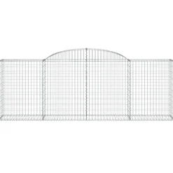 Kaareva kivikori 200x50x40/60 cm galvanoitu rauta
