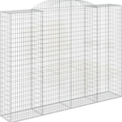 Kaareva kivikori 200x50x40/60 cm galvanoitu rauta
