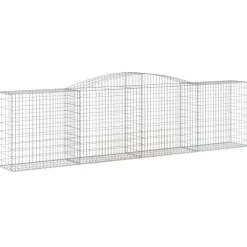 Kaareva kivikori 200x50x40/60 cm galvanoitu rauta
