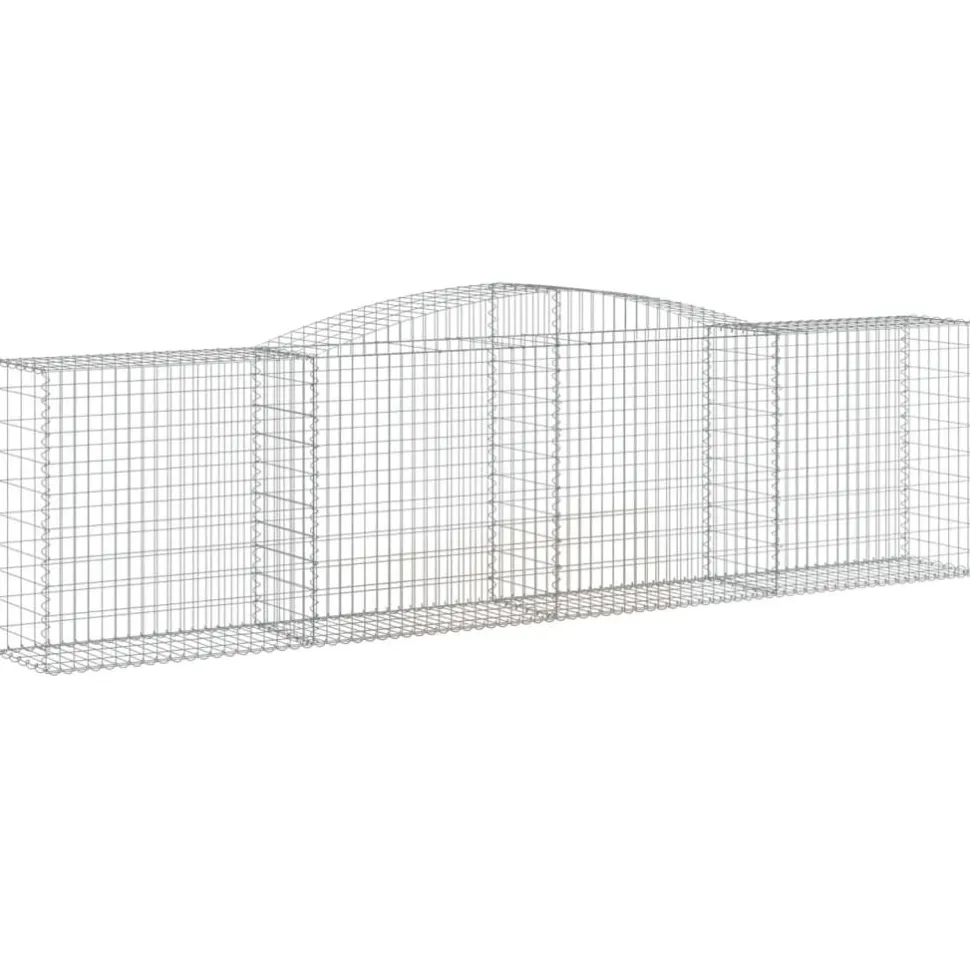 Kaareva kivikori 200x50x40/60 cm galvanoitu rauta