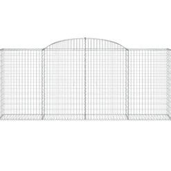 Kaareva kivikori 200x50x40/60 cm galvanoitu rauta