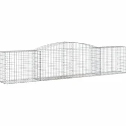 Kaareva kivikori 200x50x40/60 cm galvanoitu rauta
